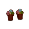 Michigan Fine Yarns AcademicHobbyist Needle Guards - Desert Love - Dark Clay Flower Pot | Accessories at Michigan Fine Yarns