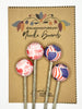 Michigan Fine Yarns AcademicHobbyist Needle Guards - Printed Spheres - Americana 80404522 | Accessories at Michigan Fine Yarns