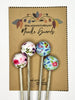 Michigan Fine Yarns AcademicHobbyist Needle Guards - Printed Spheres - Peonies and Tulips 80240682 | Accessories at Michigan Fine Yarns