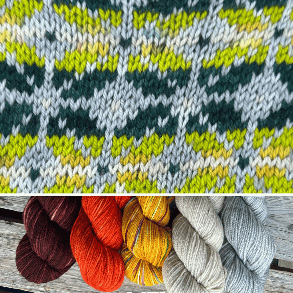 Koigu Heritage Sweater Kits - Signs of Summer - Color B (Otto) XS - XL | Kits at Michigan Fine Yarns