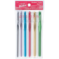 Susan Bates Silvalume Aluminum Crochet Hook Set F-5 to K-10.5 - 077216007901 | Crochet Hooks at Michigan Fine Yarns