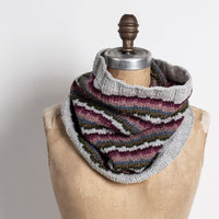 Blue Sky Fibers Tiverton Cowl Kit -Bramble & Fig + No. 1301 Storm Cloud 31211562 | Kits at Michigan Fine Yarns