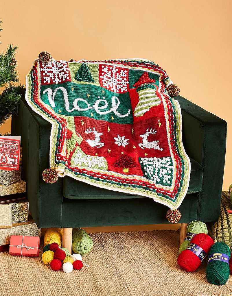 Sirdar Nordic NOËL Christmas Blanket Crochet Along Bundle -Original Colorway | Kits at Michigan Fine Yarns